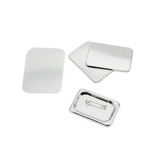 ChiButtons Pin Parts - Rectangle 40x60mm Pin Badge 100 sets 