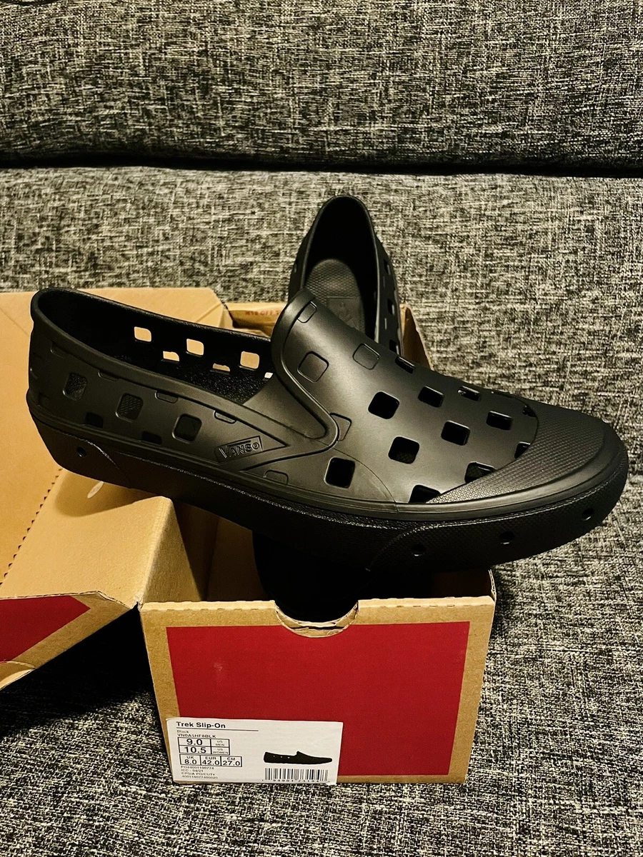 Vans Trek Slip On Black Breathable Rinseable Durable Shoes Size 9 Men s NWB