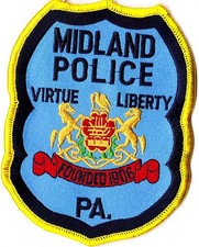 Midland Police Pennsylvania PA patch NEW    