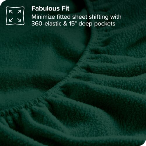 Super Soft Fleece Sheet Set - Deep Pocket, Cozy All-Season from Bare Home - Picture 78 of 96