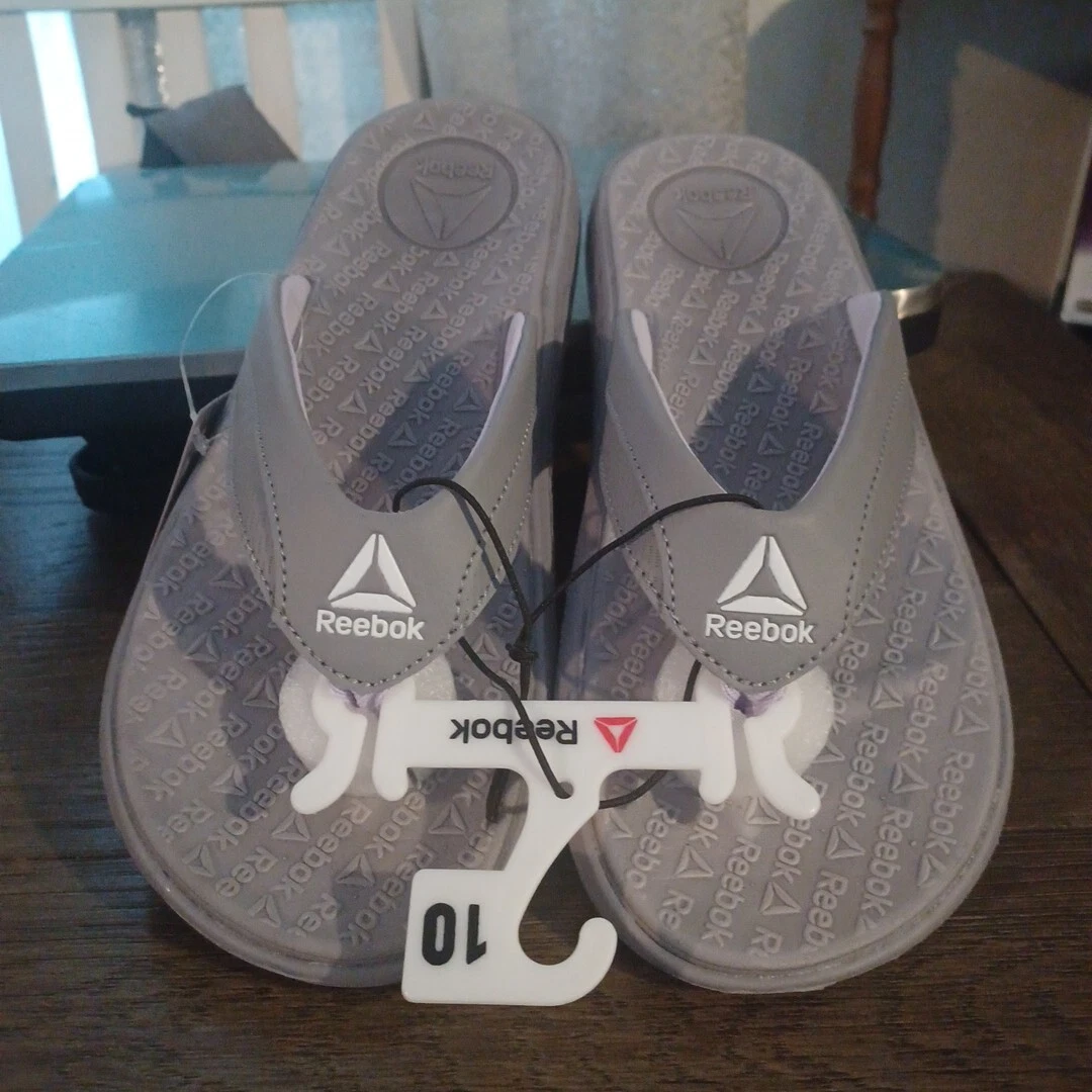 Infradito donna Reebok densità colore grigio plantare comodo taglia 10 nuovo con etichette