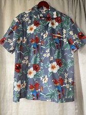 KALENA FASHIONS OF HAWAII Mens Floral Aloha Button Up Shirt Size Large Polyester
