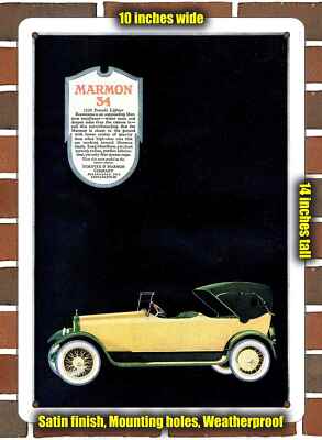 Metal Sign - 1918 Marmon Dual Cowl Landaulette Touring Car - 10x14 inches
