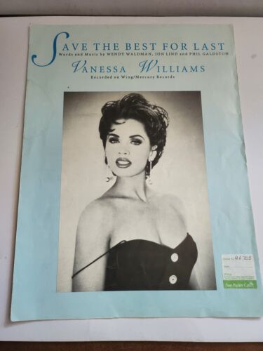 Save The Best For Last Vanessa Williams Sheet Music