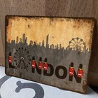 London England Landmarks, Vintage Look New Metal Sign Plaque, Home Decor
