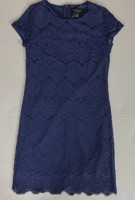 Laundry Shelli Segal Womens Size 4 Navy Blue Floral Lace Sheath Dress LN | eBay Laundry Shelli Segal Womens Size 4 Navy Blue Floral Lace Sheath Dress LN | eBay