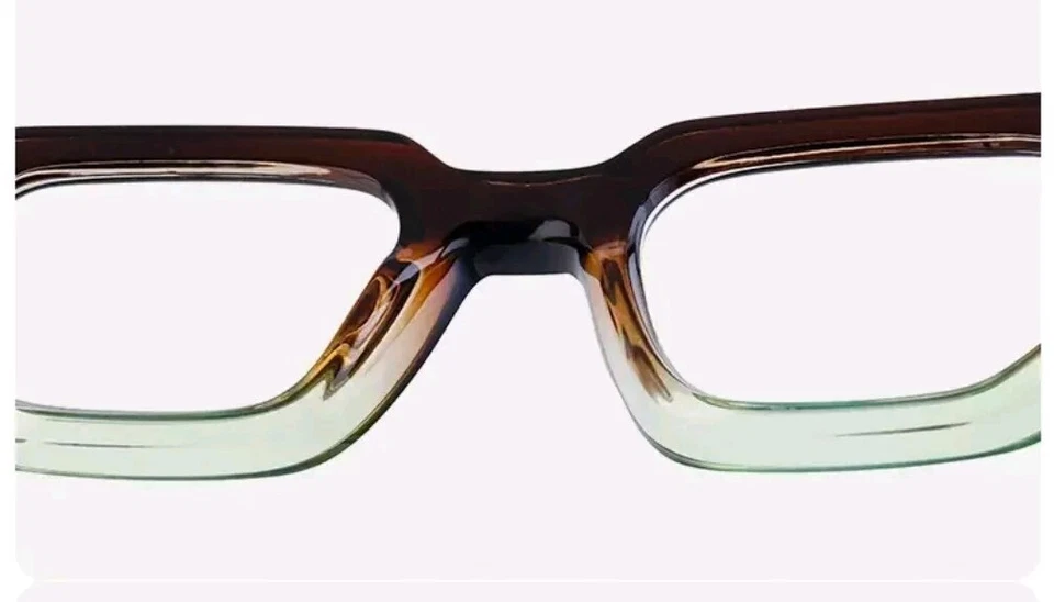 Men's 2024 Trendy Vintage Retro Thick Rectangle Eyeglasses Frame Sunglasses - Image 4 of 4