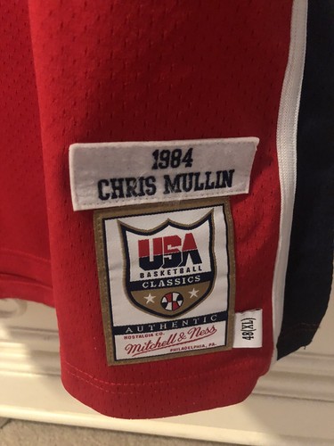 Chris Mullin Signed 1984 Team USA Basketball Auth Mitchell & Ness Jersey NWT COA - Picture 5 of 11