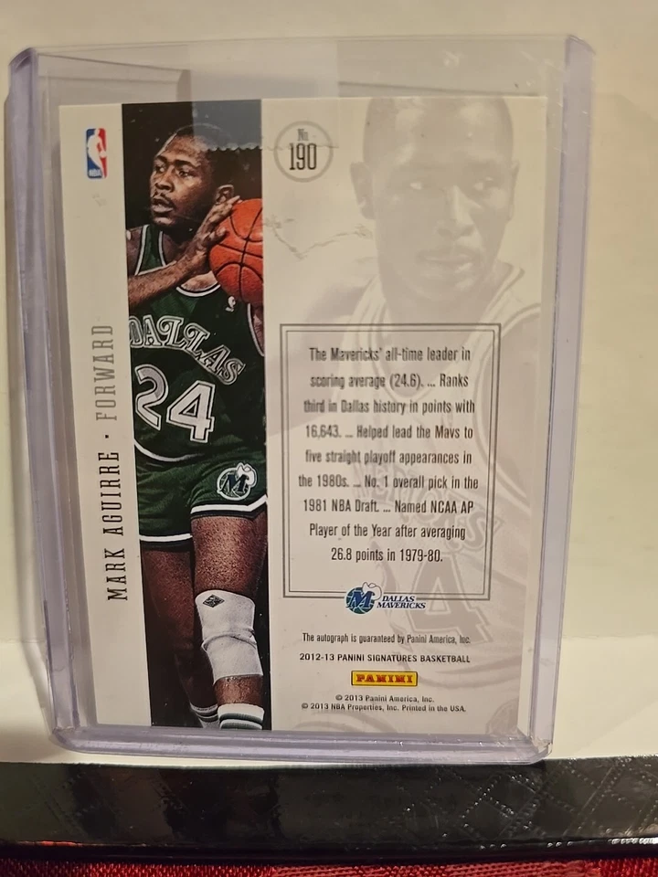 Mark Aguirre 2012-13 Panini Signatures Silver Signature auto - Image 4 of 4