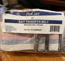 Procure 60” gait transfer belt / metal buckle NEW  # PCGBMB60P