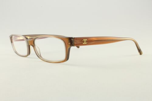 Rare monture de vendre lunettes marron violet 51 mm authentique Chanel 3013 c.512 Italie