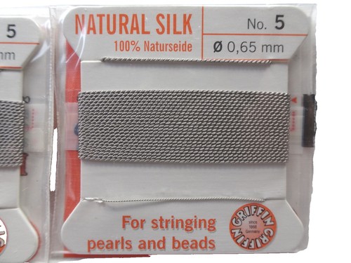 Simply Silk Beading Thread Size FFF - Dark Grey 0.016 Inch Silk Cord For Jewelry Making