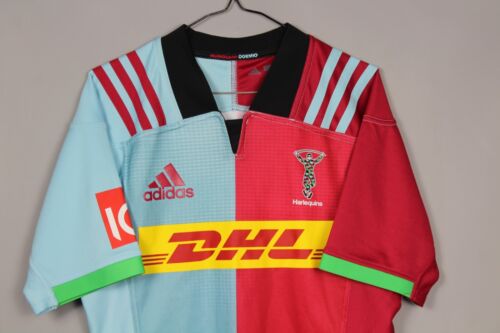 HARLEQUINS ADIDAS HOME RUGBY LEAGUE SHIRT 2017 2018 SIZE M - Picture 2 of 6