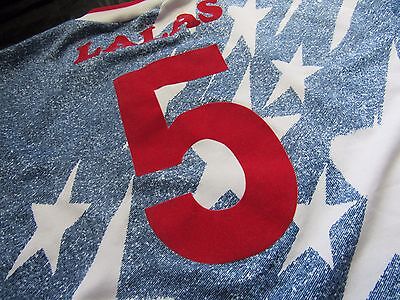 【美品】Lalas adidas 94 W杯アメリカ代表 ユニフォーム ララス Adidas 1994 US USA World Cup Alexi Lalas Soccer Jersey Size