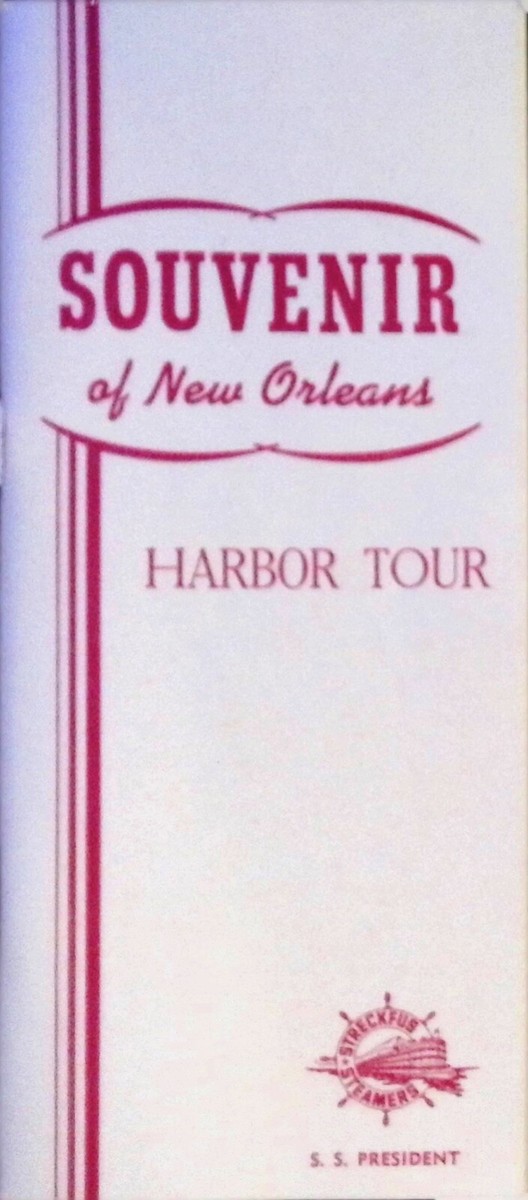 1960S SOUVENIR OF NEW ORLEANS HARBOR TOUR ~ MAP TRAVEL BROCHURE | eBay