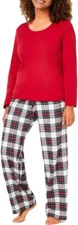 New Family PJ's Womens Nightwear Holiday Pajama Set, Red, Large