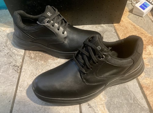 Rockport ProWalker Walking Shoes Sneakers Mens Size 7.5 M Black Leather Lace Up