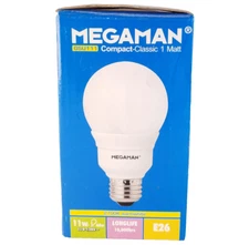 MegaMan GSU111 Compact-Classic 1Matt, 11 Watt - E26 2700K Warm White