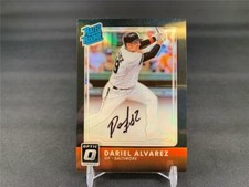2016 PANINI DONRUSS OPTIC DARIEL ALVAREZ RATED ROOKIE AUTO BLACK 5/10 ORIOLES