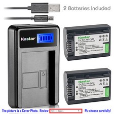 Kastar Battery LCD Charger for Sony NP-FV50 Sony HXR-MC50 HXR-NX30 HXR-NX70