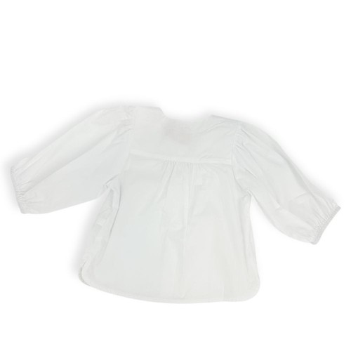 LOT Pink Chicken Girls Floral Puff Sleeve Top & White Button Down Blouses Size 4 - Picture 6 of 10