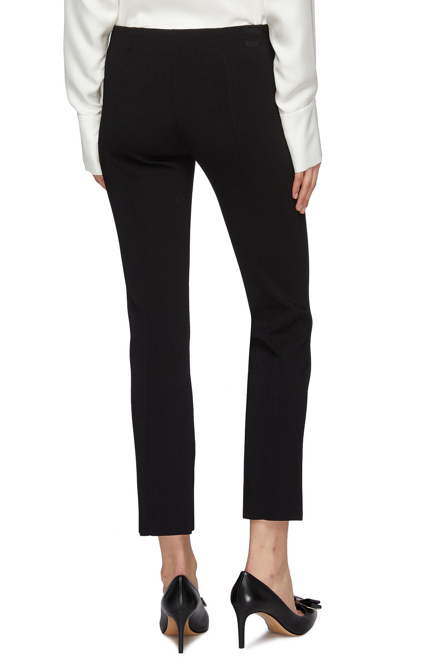 FILA Pantaloni in crepe The Row Thilde gamba dritta alla caviglia neri nuovi $590 taglia XS