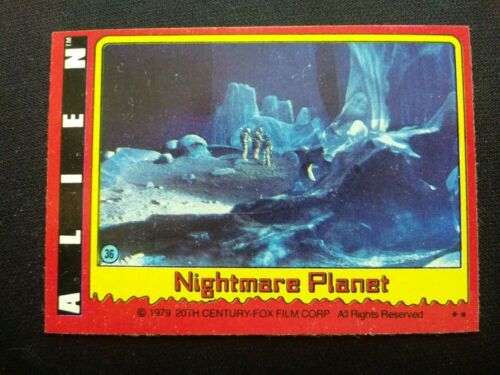1979 Topps Alien Card # 36 Nightmare Planet (EX) - 第 1/3 張圖片