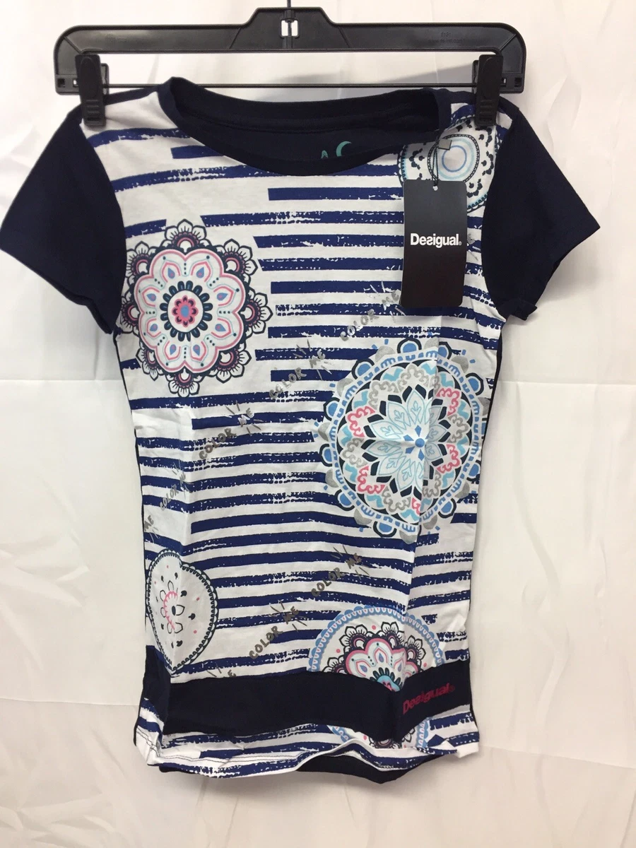 T-shirt Desigual Femme - Taille L - Multicolore - Occasion (Bon état)