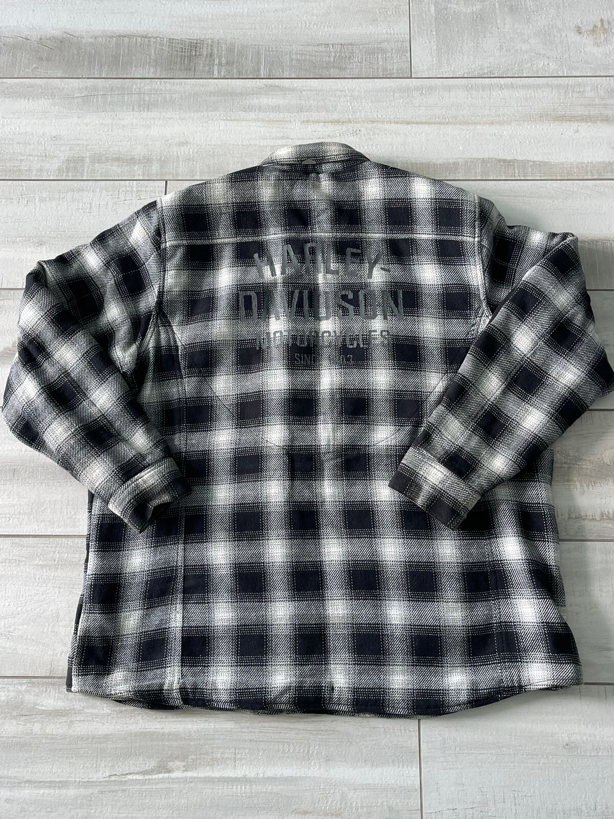 Men’s Harley Davidson Motorcycle Quilted Flannel Shir… Gem