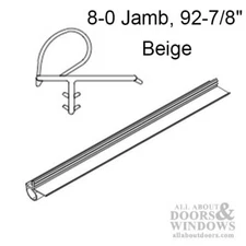 Marvin Weatherstrp For Clad Inswing Wood Doors V796 Bulb 92.875 Inches Long
