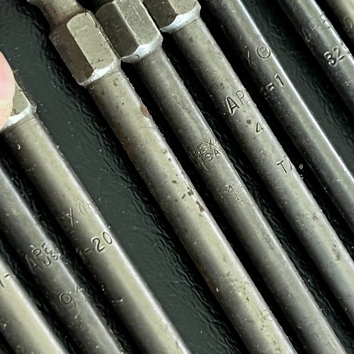 Apex M T 323-5 324 327 490 Power Screwdriver Bit Set of 24 - 1/4" Hex Drive - Picture 21 of 24