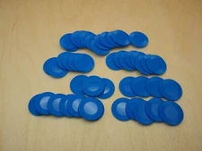 Mini Poker Chips - 1 Tube of 50 - Counters, Tokens - Blue - RPG Tabletop Games