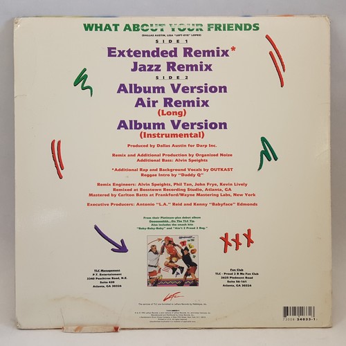 TLC What About Your Friends 1992 Remix Single LaFace Records Original Pressing - Picture 2 of 11