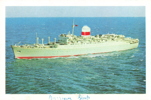 Postcard Russian Steamship CTC Lines t/s Fedor Shalyapin or Leonid Sobinov