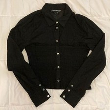 Veronica Beard Ruched Waist Button Down Cotto...