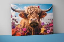 Highland Cow Wall Art - Highland Cattle - Farmhouse Wall Decor - Cow Print - V75