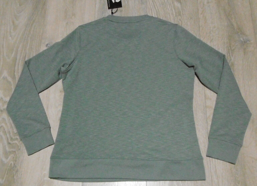 Zero Restriction Women M Logo Jayne Sweatshirt Wasabi Green LS French Terry - Picture 7 of 9