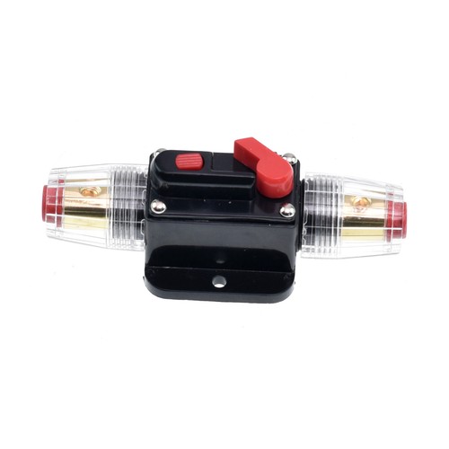 1pc Reset Inline Fuse Holder DC Circuit Breaker 4 8 GA AWG 12v 40A Amp Car Audio - Picture 4 of 9