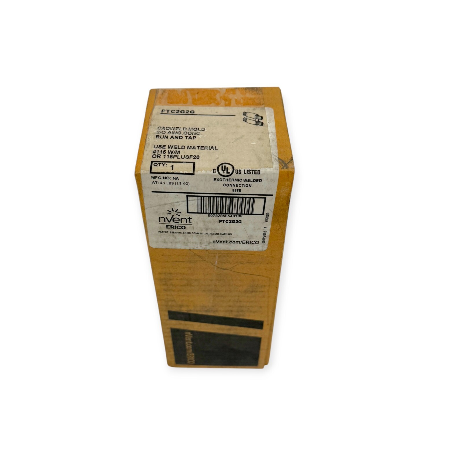 Erico Cadweld PTC2G2G Graphite Mold for Welding Cable to Cable for #115 Material