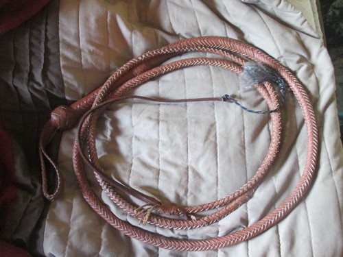 Nice 12 Foot Cowhide Bull Whip Braided Leather