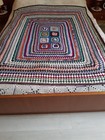 plaid ou couverture granny en laine fait mains 1,50m sur 1,35 M