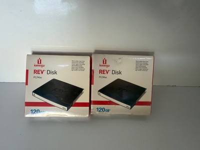 Lot 2 PCS iomega REV Disk PC/Mac 120 GB Removable Hard Disk