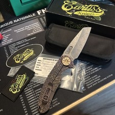 Curtiss Custom Knives Large F3 Wharny Flipper, SPOT Pivot, Milled Ti/magnacut