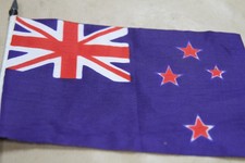 New Zealand Small Flag Wooden Stick Approx 300mm x 145mm Polyester