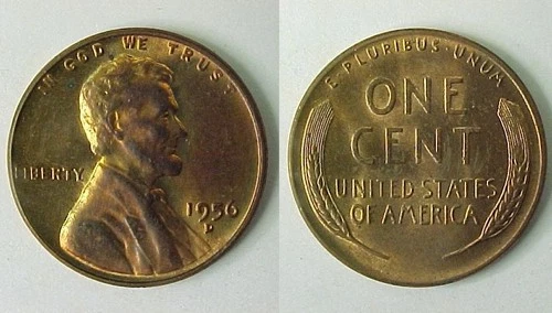 1956 D Lincoln Cent Brilliant Uncirculated BU
