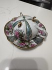 Napco Hand Painted Floral Porcelain Tea Cup & Saucer Set w/ Gold Trim — photo 6