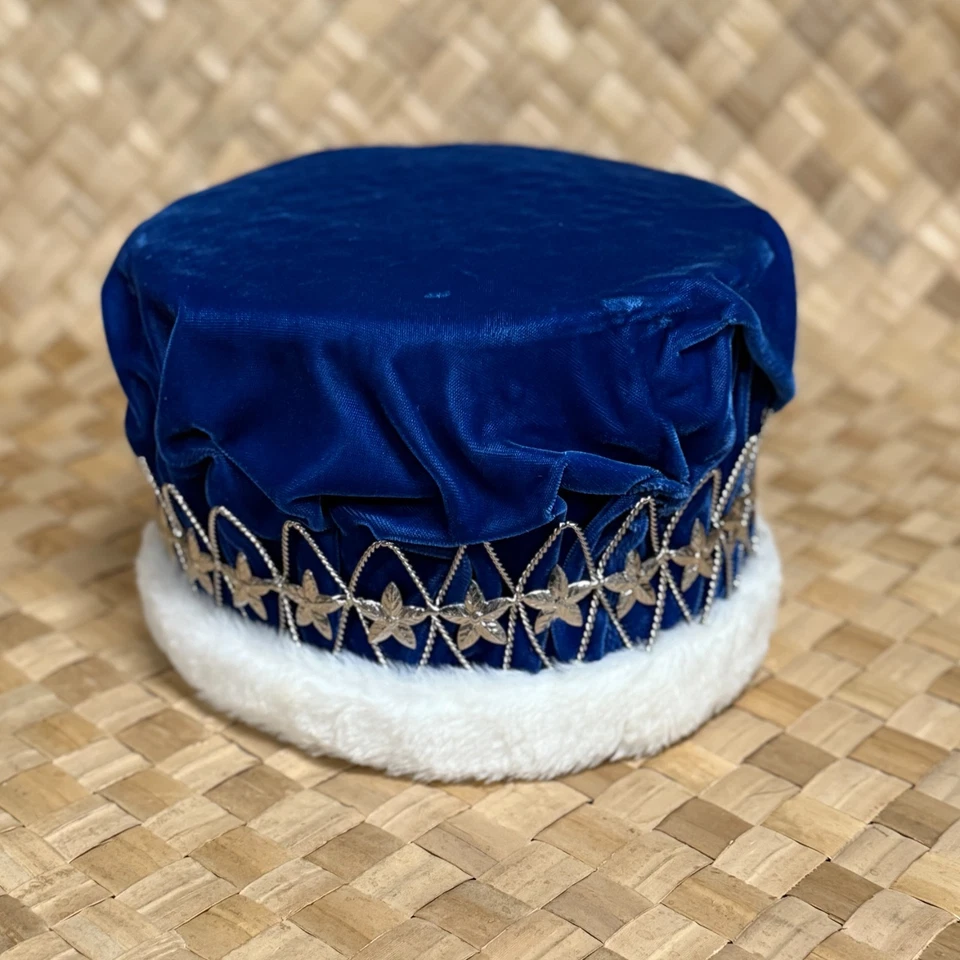 Sombrero Corona Regal Terciopelo Azul - Baile de graduación-Regreso a Casa-Halloween-Teatro-Cosplay-Sin Reyes Foto 4 de 4