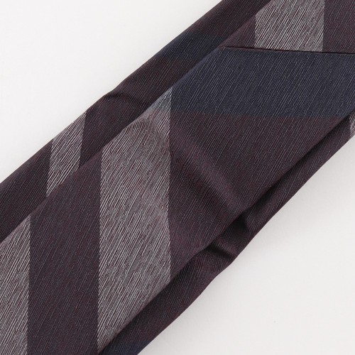 BURBERRY check tie wine-red silk mens - Picture 4 of 7