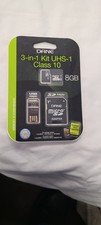 Dane 3-In-1 Mobile Kit 8 GB Micro SDHC Card with USB Adapter and SD Adapter New