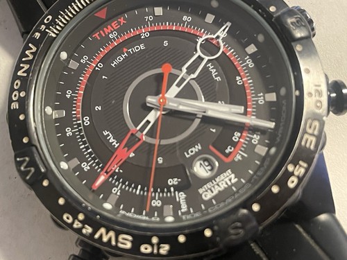 Timex Expedition North Tide Temp Compass Black Rubber Band Watch T2N720 - Picture 16 of 17